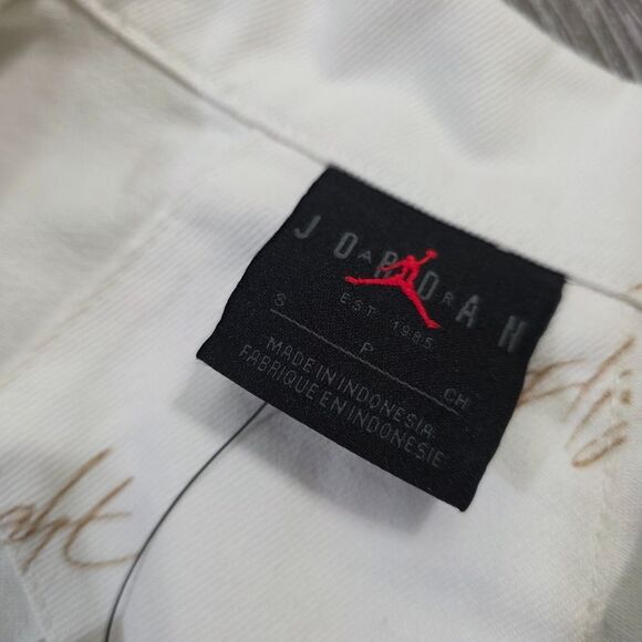 Nike Air Jordan Flight Essentials Denim Button-Down Shirt Off-White Women's S LE - Picture 8 of 8